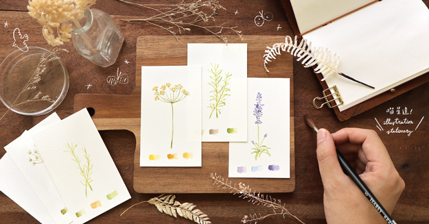 簡單2步驟用水彩種出療癒的 香草植物 打造清新感紙上香草花園 一起來手繪 手繪 手帳 水彩 插畫 喵星達 妞書房 妞新聞niusnews